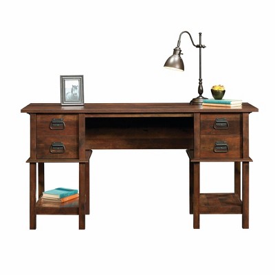 Curado Cherry Spacious Home Office Desk with File Storage