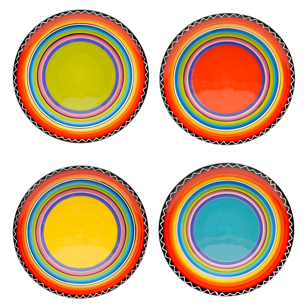 Photos - Plate Certified International Salad  9" Tequila Sunrise Set of 4  