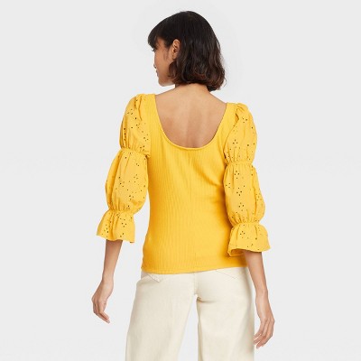 yellow blouses at target