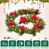 Christmas Garland with Ornaments -  Holiday Decor for Indoor/Outdoor Xmas Display - 4 of 4