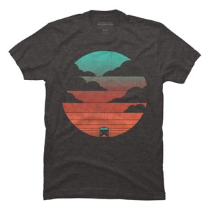 Men's Design By Humans Driving into the sunset By radiomode T-Shirt - 1 of 4