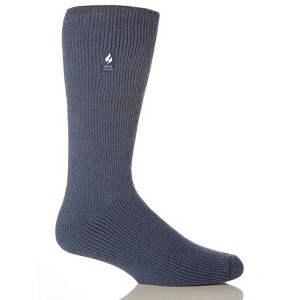 Heat Holders® Men’s Joshua ORIGINAL™ Solid Crew Socks | 1 Pair Size Men’s 7-12 | Advanced Thermal Yarn | Thick Boot Socks Cold Weather Gear | Warm + Soft, Hiking, Cabin, Hunting, Outdoor, Cozy at Home Socks - 1 of 4