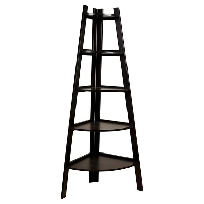 RiverRidge Amery 5-Tier Corner Ladder Shelf, Gray