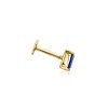 Pure Collection by Ross-Simons 0.10 Carat Baguette Sapphire Single Flat-Back Stud Earring in 14kt Yellow Gold - 3 of 4