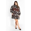 Women's Plus Size Cassia Placement Dress - coco | CITY CHIC - image 4 of 4