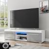 Hommpa 51" High Gloss TV Stand for TVs up to 59" LED Entertainment Center with 2 Storage Drawers - 3 of 4