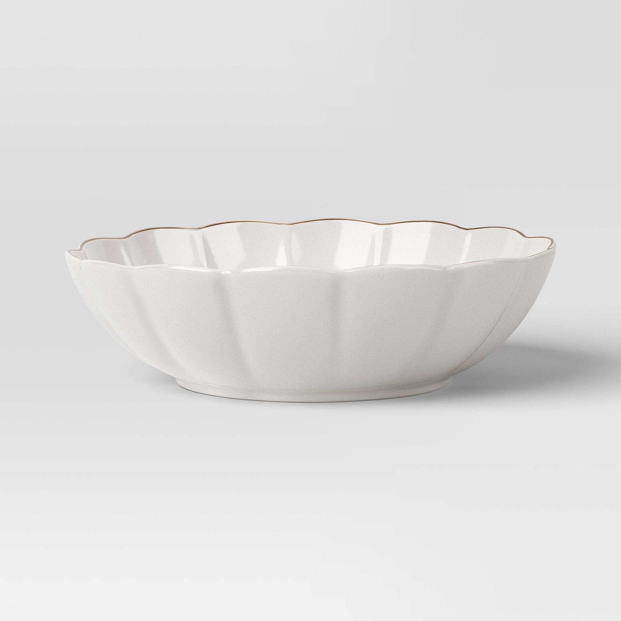 Serve Bowl Scalloped Gold Rim - Threshold™