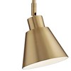 360 Lighting Marybel Modern Swing Arm Wall Lamps Set of 2 Brass Plug-in Light Fixture Tapered Metal Shade for Bedroom Bedside Living Room Reading Home - 3 of 4