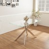 Lirago Modern Minimalist Tempered Glass Coffee Table with Stainless Steel Legs 27.5"Wx47.2"Lx29.5"H - 2 of 4