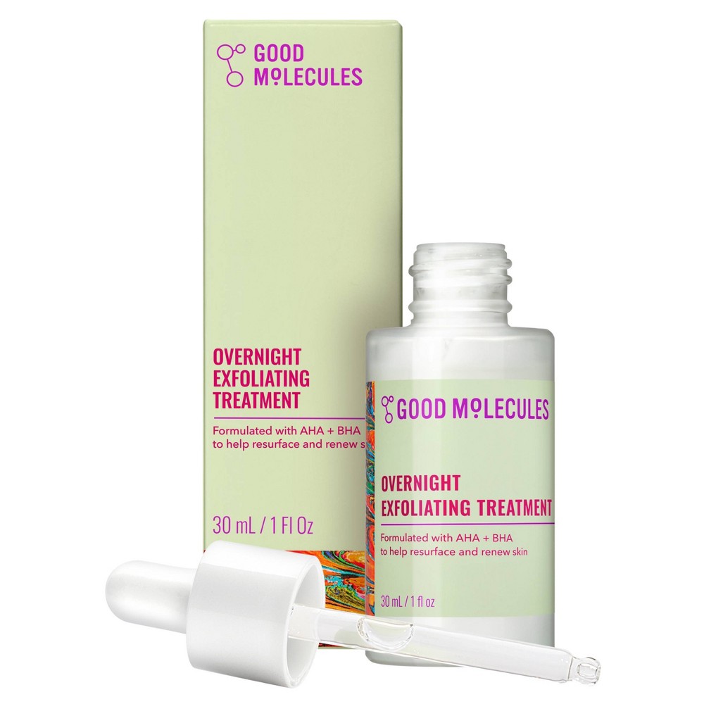 Good Molecules Overnight Exfoliating Face Treatment - 30ml: Vegan, Unscented, Serum, For Normal & Combination Skin