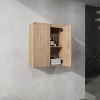 Bencmate Bathroom Storage Cabinets, Storage Cabinet, Wall-Mounted Bathroom Cabinet with 2-Soft Close Doors and 45° Inclined Hidden Handle, Brown, - 4 of 4