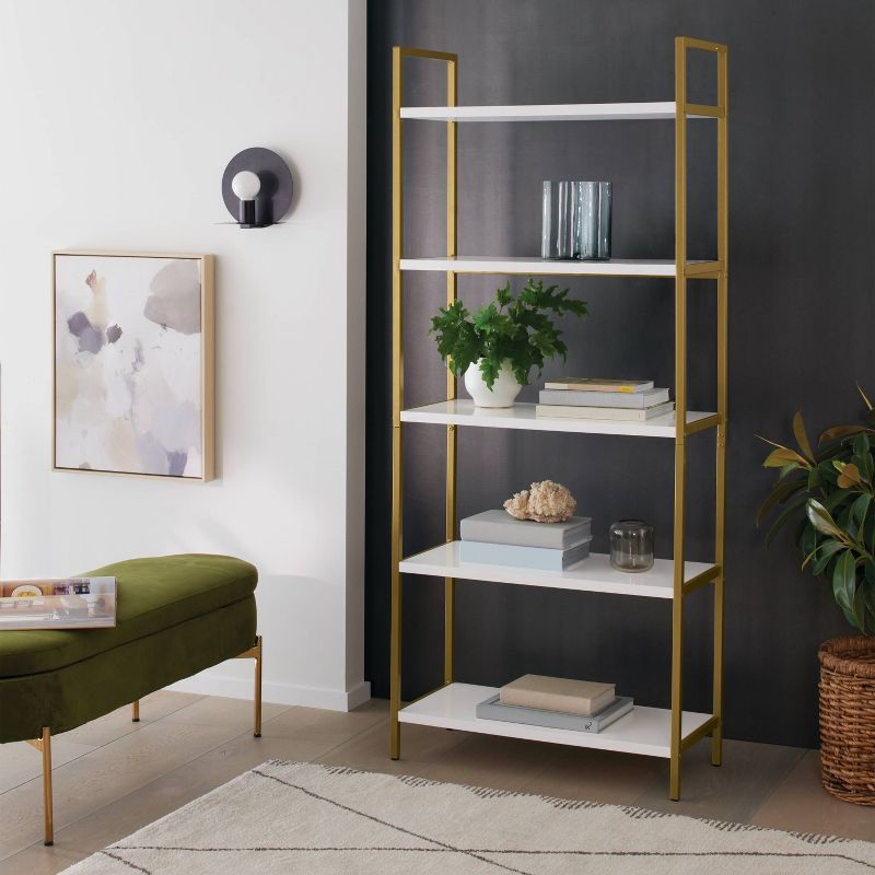 72" Loring 5 Shelf Ladder Bookshelf - Threshold™, 3 of 14