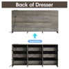 9 Drawer Wide Dresser Organizer with Charging Station, TV Stand - 3 of 4