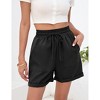 Coolmee Women Casual Shorts Drawstring Comfy Elastic Waist Shorts Summer Lightweight Short with Pockets - 2 of 4