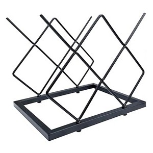 Itopfox Small Wine Rack Countertop, 5-Bottle Metal Holder for Home Kitchen Bar, Tabletop Storage for Cabinet Pantry - 1 of 4
