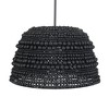 Uttermost Persephone 1-Light Pendant-Rich Black Wood Beads & Matte Black Details - 3 of 4