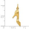 Black Bow Jewelry 14k Yellow Gold 3D Polished High Heel Shoe Pendant - 4 of 4