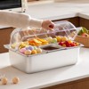 VEVOR Countertop Food Serving Display Container, 6 Pan Stainless Steel Food Serving Tray, Buffet Condiment Dispenser Display Rack, Silver - 2 of 4