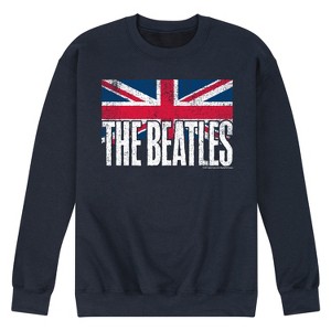 Men's - The Beatles - Union Jack Vintage-Men's Crew Fleece Sweatshirt Graphic Fleece Sweatshirt - 1 of 4