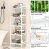 Aheaplus 5-Tier Adjustable Bamboo Bookshelf, Freestanding Display Storage Shelf - 4 of 4