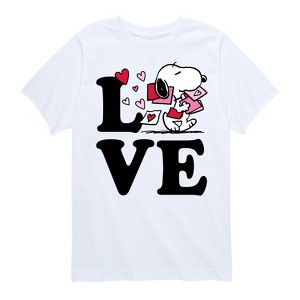 Boys' - Peanuts - Love Snoopy Short Sleeve Graphic T-Shirt - 1 of 4
