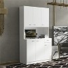 LunaLulinlk 70.87" Tall Wardrobe & Kitchen Cabinet, with 6-Doors, 1-Open Shelves and 1-Drawer for bedroom,White - 4 of 4