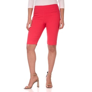 Rekucci Women's Ease into Comfort Pull-On Modern City Shorts – Chic Office to Casual Style with Wide Waistband - 1 of 4