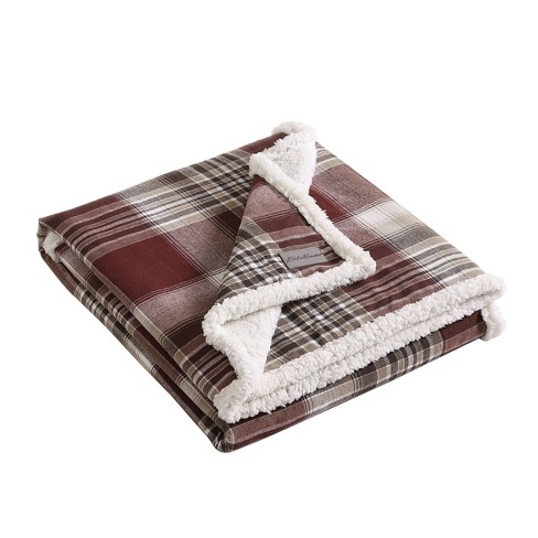 50"x60" Twin Lakes Reversible Throw Blanket Red - Eddie Bauer - image 1 of 4