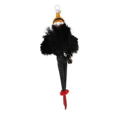Italian Ornaments 6.75 In Wren In A Black Shrug Diva Shopper 5Th Avenue Style Tree Ornaments