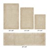 Edge Bath Rug 100% Premium Cotton Ultra-Soft Water Absorbent Tufted Solid Reversible 4 Piece Bathroom Rug Set for Machine Washable Bathmat - 2 of 2