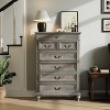 Farmhouse 7 Drawer Dresser for Bedroom, 50”Tall Wood Dresser with Large Drawers, Rustic Chest of Drawers for Bedroom, Living Room, Hallway - 3 of 4