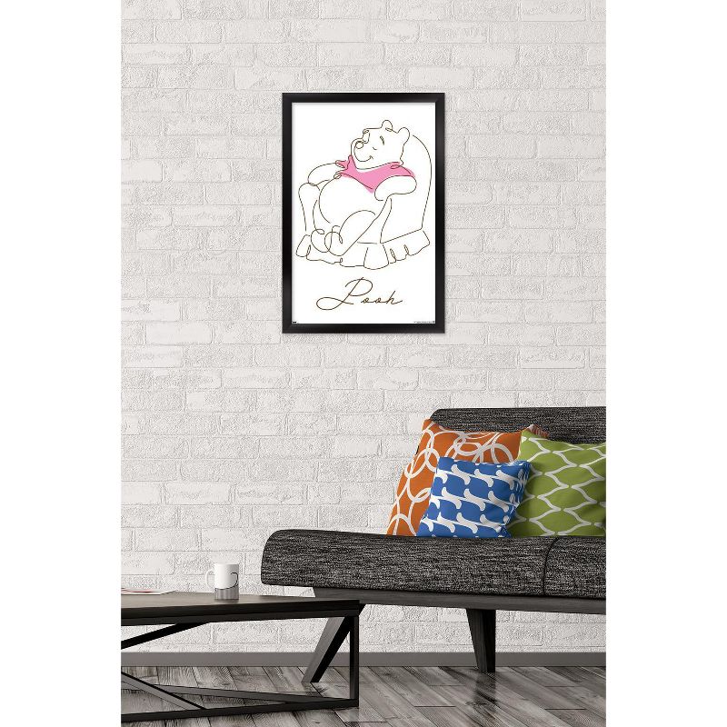 Trends International Disney Simple Moments Line Art - Pooh Framed Wall Poster Prints, 2 of 7