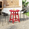 WestinTrends Malibu 35" All Weather HDPE Outdoor Patio Round Counter Height Bistro Table With Umbrella Hole - 2 of 4