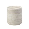 Sapphtopaz Faux MARS Pattern Coffee Tables for Living Room Simple Round Side Table with Sturdy Frame Modern Circle Coffee Bar for Office,Beige - 3 of 4
