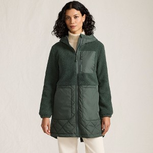 Lands' End Women's High Pile Quilted Mixed Media Parka - 1 of 4