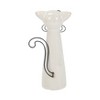 Sagebrook Home Cat with Glasses Sculpture - Contemporary Ceramic White Cat Statue with Black and Beige Accents for Home - 4 of 4