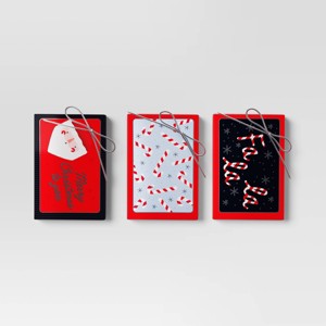 3pk Christmas Gift Card Holders Red/White/Black - Wondershop™ - 1 of 3