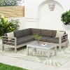 Christopher Knight Home Cape Coral Outdoor V-Shape Aluminum 5 Seater Sectional Sofa Set with Water-Resistant Cushions - 2 of 4