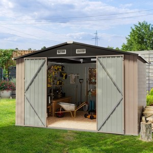 Metal Outdoor Storage Shed - Waterproof, Uv-Resistant Garden Shed with Updated Frame Structure, for Backyard,Garden,and Patio - 1 of 4
