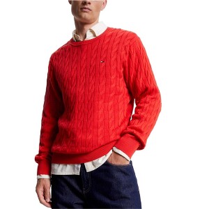 Tommy Hilfiger Mens Classic Cable Crewneck Knit Sweater - 1 of 1