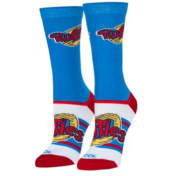 Cool Socks, Ruffles Logo, Funny Novelty Socks, Medium