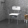 HOMCOM 3-in-1 Shower Chair with Back and Arms, Height Adjustable Bedside Commode, Raised Toilet Seat for Seniors, Disabled - 2 of 4