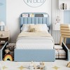Twin Bed Frame with Storage Headboard, Girls Bed Frame with 2 Drawers - 4 of 4