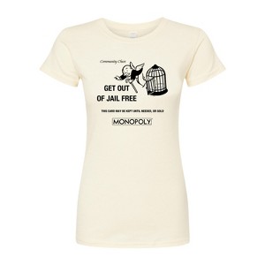 Women's - Monopoly - Get Out Of Jail Free Fitted Graphic T-Shirt - 1 of 2