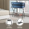 Bartnelli 2-Pack Premium Collapsible Metal Luggage Rack with Folding Storage Shelf and Durable Nylon Straps - 4 of 4