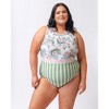 Lime Ricki Women's Somerset Floral High-Neck One-Piece - 3 of 4