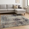 HomeRoots 8' X 10' Purple Abstract Hand Knotted Area Rug - 2 of 4