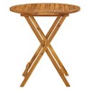 vidaXL Folding Patio Table 27.6" Solid Acacia Wood - 3 of 4