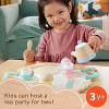 Fisher-Price Wood Pretend Play Toy Tea Set, 12-Piece Wooden Playset with Teapot, Cups & Saucers for Preschool Kids Ages 3+ Years - 2 of 3