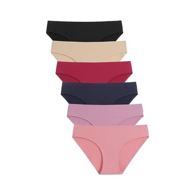 TIME HOLLOW Multi-Color Silky Hipster Bikini Panties